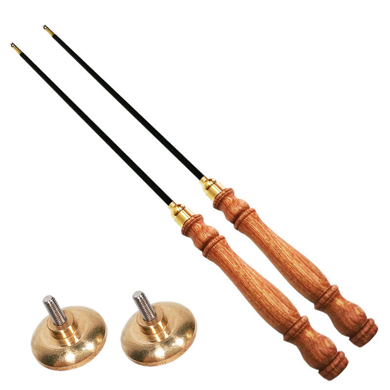 空竹葫芦实木手柄碳素木质手把抖杆单头双头空竹