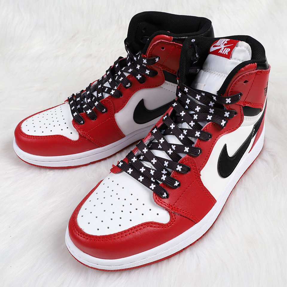 絮足芝加哥黑红脚趾反转禁穿aj1midaj4airforce鞋带绳男潮流鞋带
