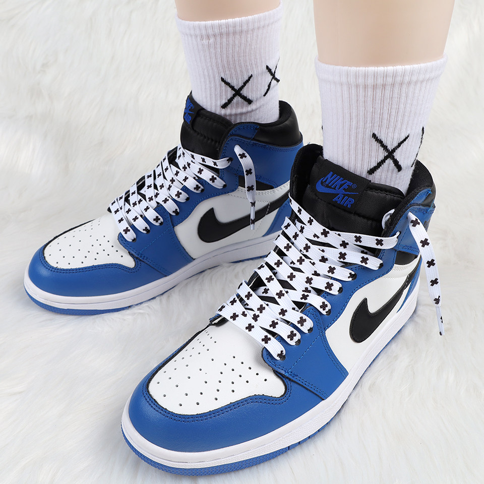 絮足芝加哥黑红脚趾反转禁穿aj1midaj4airforce鞋带绳男潮流鞋带