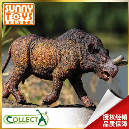 collecta你他动物模型玩具巨角雷兽雷犀88558仿真