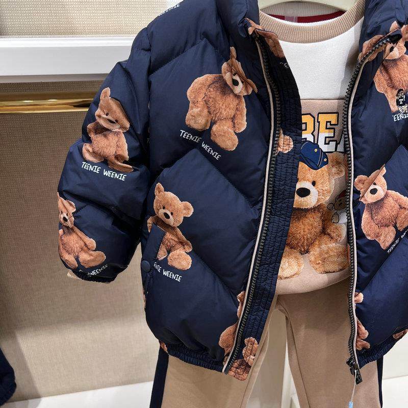 tw2022秋冬小熊童装男童满印保暖夹克棉服棉袄棉袄