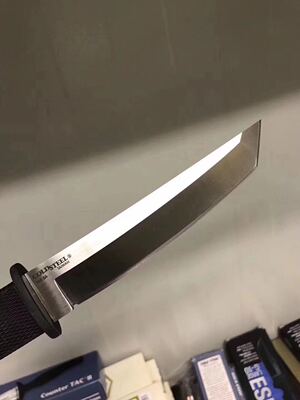 美国coldsteel 冷钢17t 白武士t头全龙骨小直刀户外刀靴刀水果刀