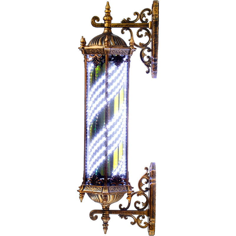 led美容美发发廊理发店专用户外防水复古门口墙壁美发转灯