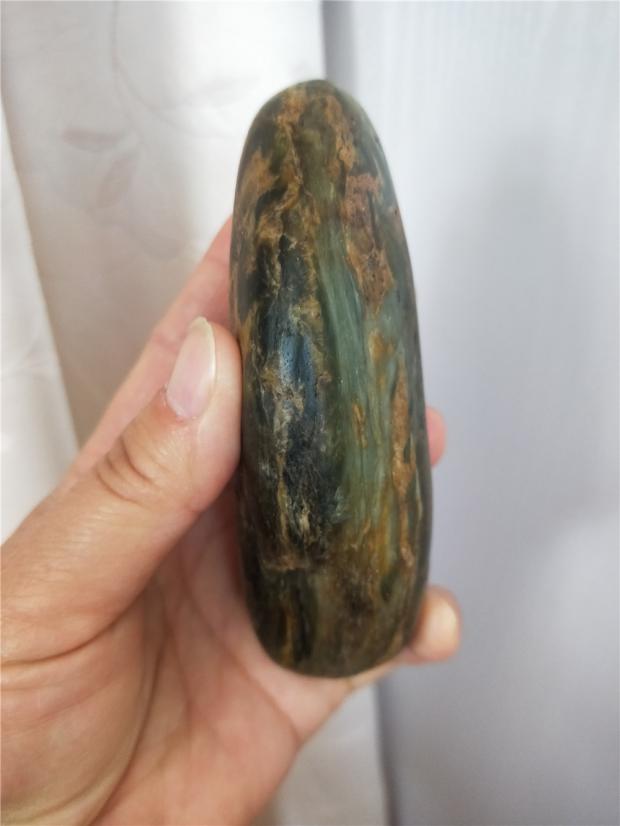 和田玉籽原石436克新疆玉原皮色真皮天然玉石珠宝奇石