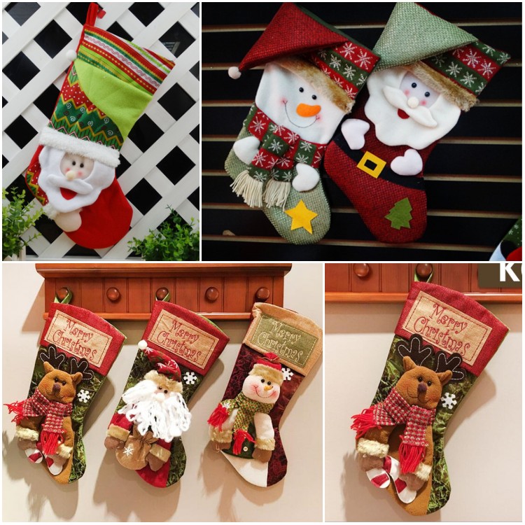 圣诞节装饰品袜子礼物大号老人立体礼品袋树挂挂件圣诞袜