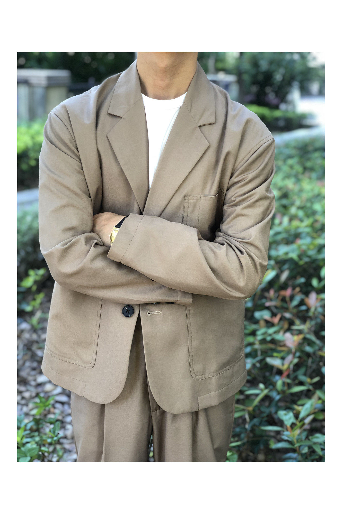 新品复古西装外套阔肩肩宽男女日式休闲四季休闲西服