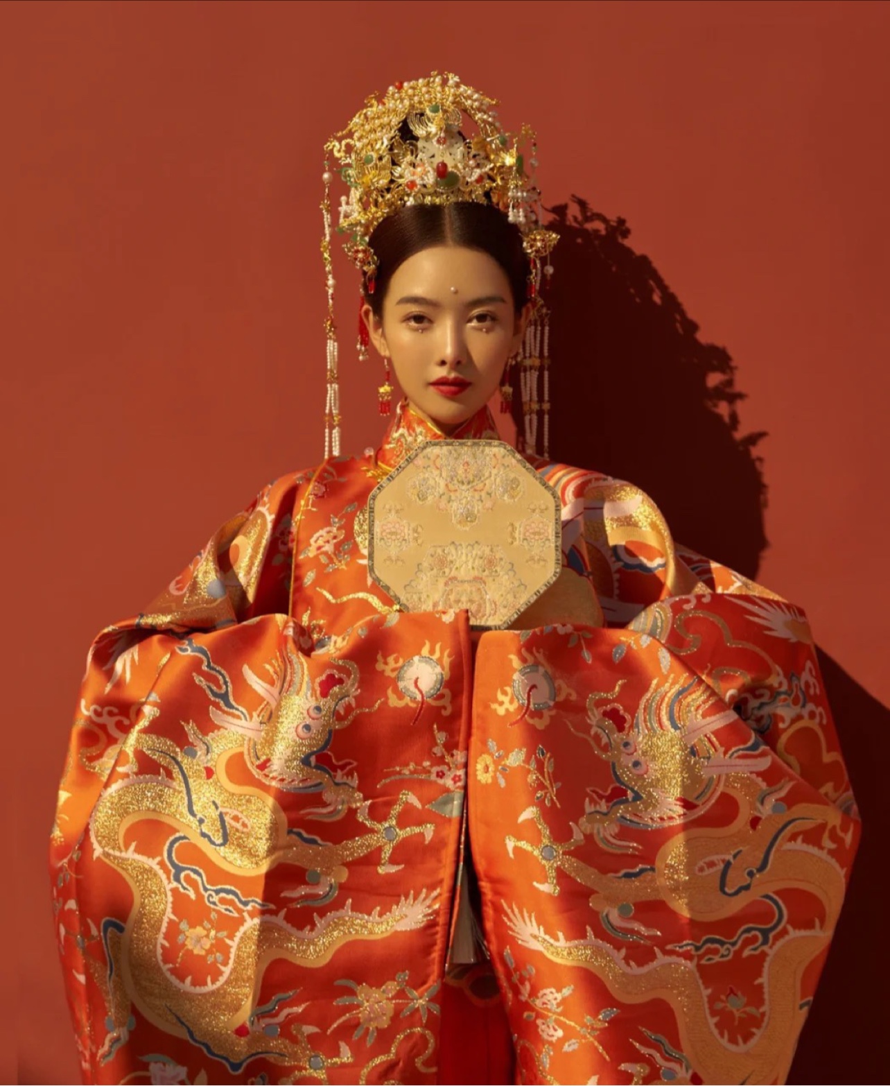 明制凤冠头饰新娘汉服婚嫁发冠皇后大婚发饰发饰