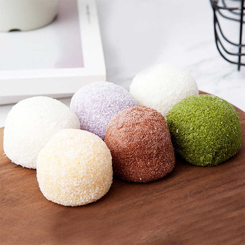 大福雪媚娘糯米团子冰淇淋甜品芒果酸奶抹茶可可传统西式糕点