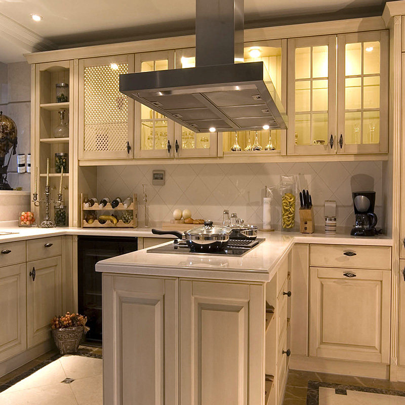 德阁重庆高端品质定做进口模压橱柜吸塑欧式田园整体家具橱柜定制