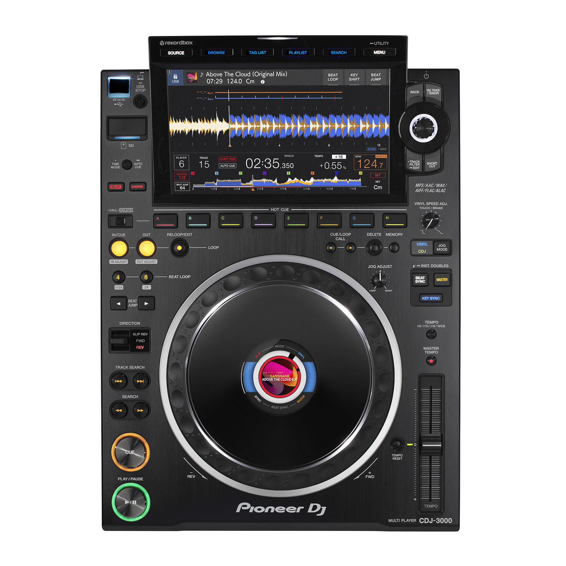 pioneer先锋cdj3000数码碟机sd新旗舰旗舰打碟机