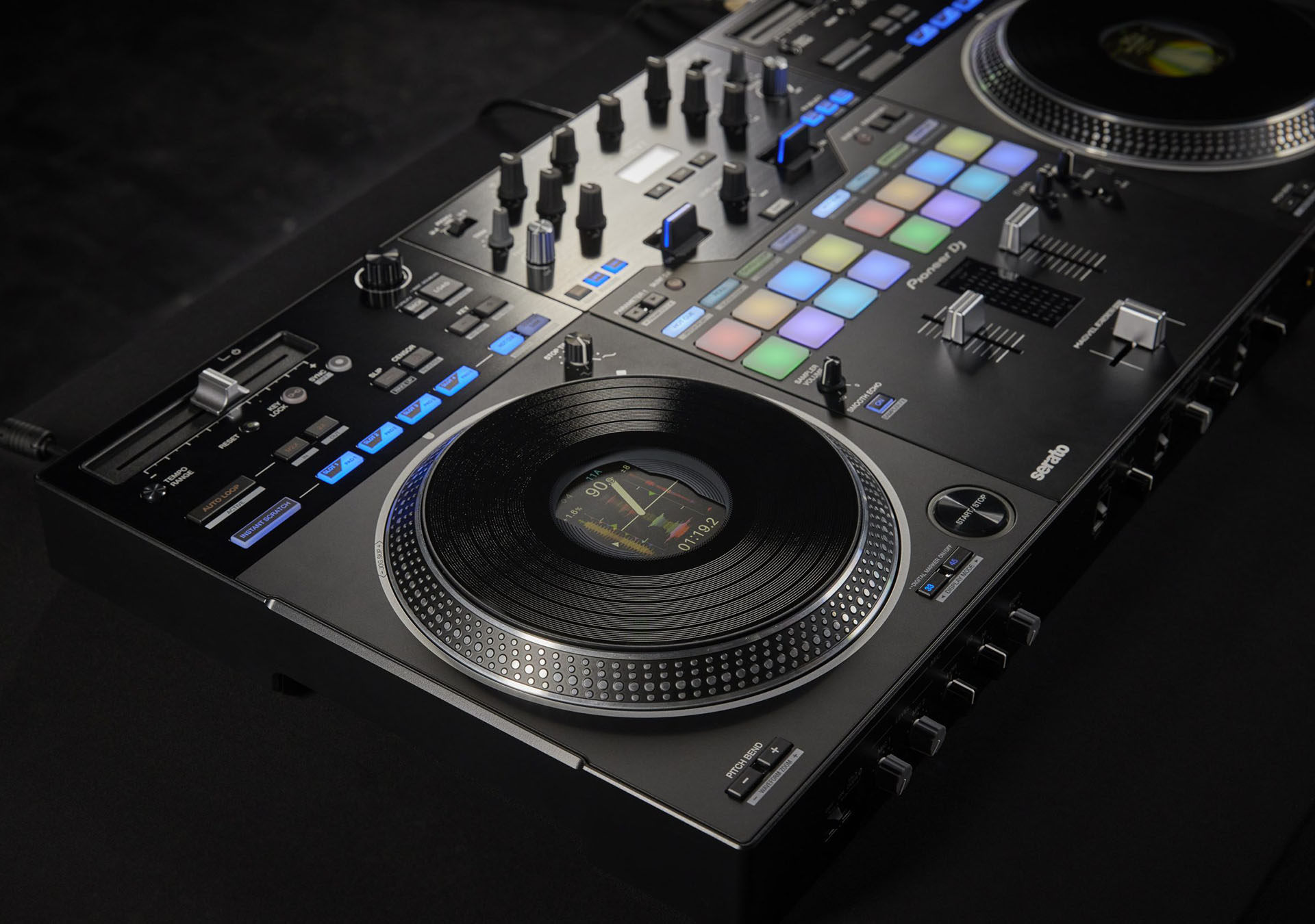 pioneer先锋ddjrev7马达扭力serato碟机搓碟专用控制器打碟机