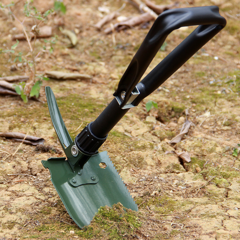 户外铲子挖土多功能折叠锰钢锄头开荒荒地铁锹铲子