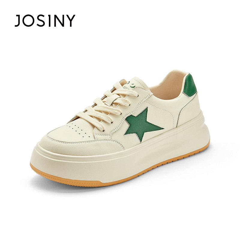 卓诗尼fufu2022年春季新款真皮板鞋女时尚时尚休闲休闲鞋休闲板鞋