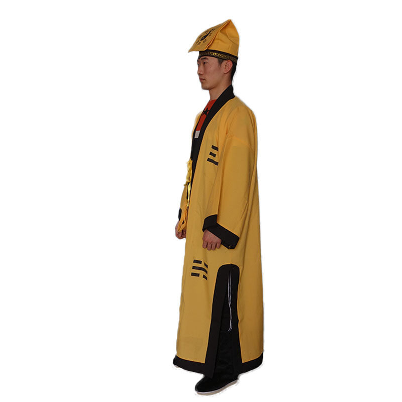 道士服装道教天师道袍茅山法师太极八卦法器民族服装