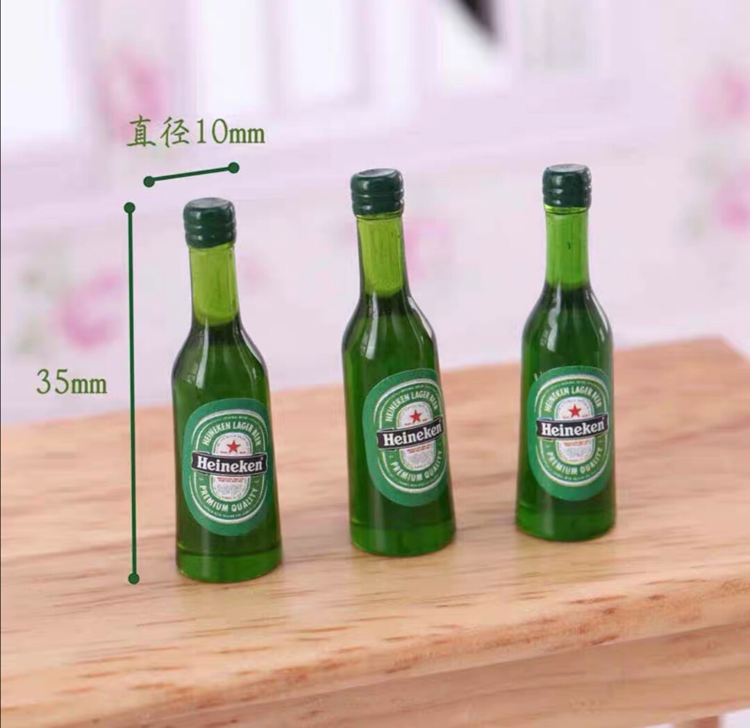 微缩食玩迷你模型啤酒瓶青啤ob11家具dollhouse小娃家居