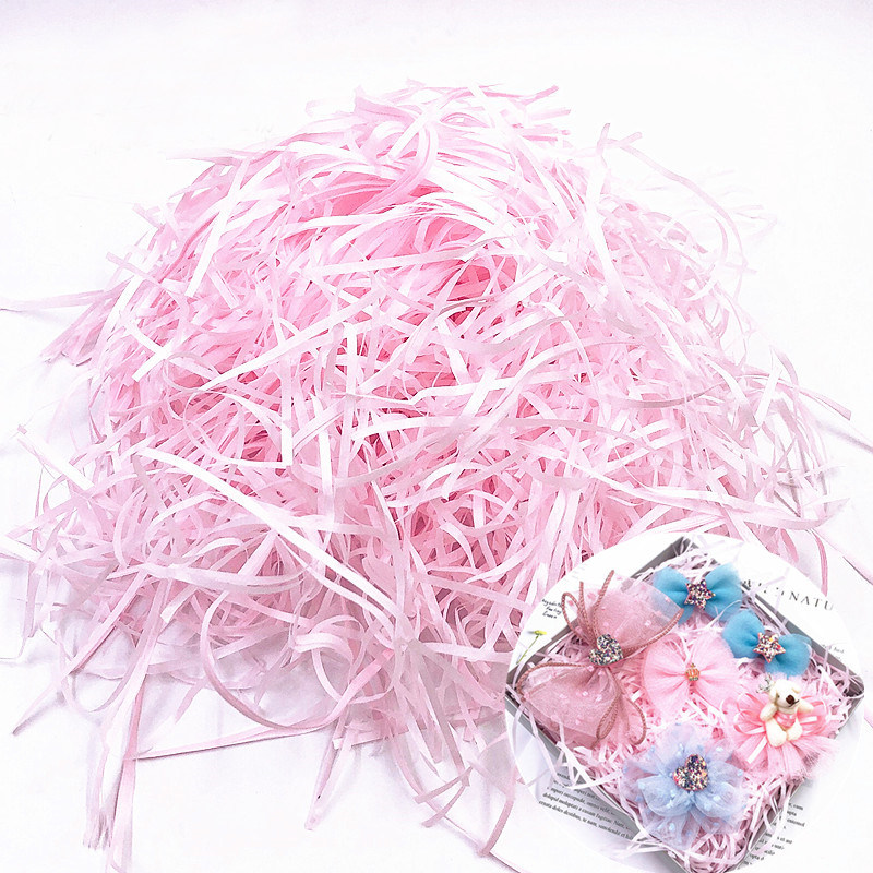 填充30g碎纸拉菲草喜糖糖盒礼盒装饰彩色纸丝其他diy饰品配件