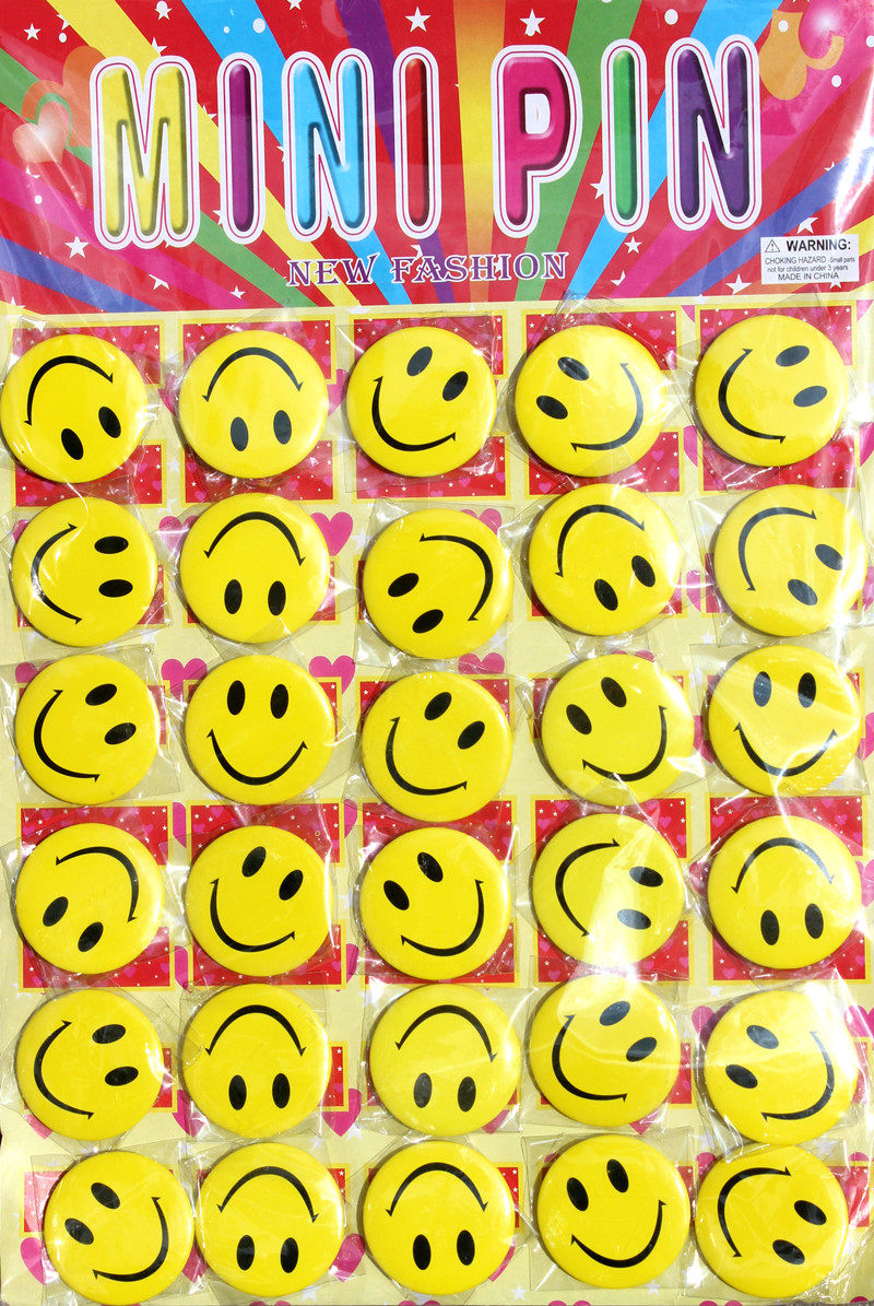 笑脸胸针儿童徽章微笑表情别针幼儿园宝宝胸牌胸针