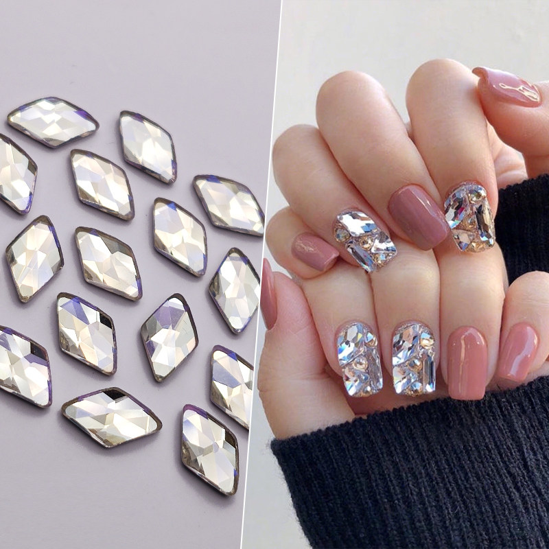平底异形美甲水晶月光水钻指甲贴钻指甲彩妆