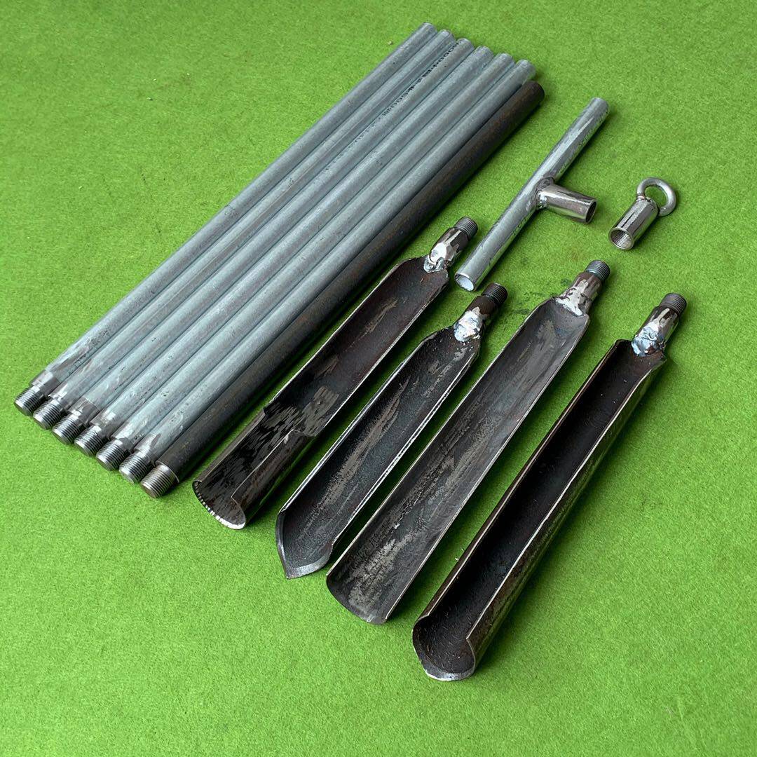 洛阳工程用挖洞考古探铲套装挖土横向穿孔电力线铲子