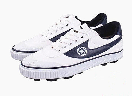 回力足球鞋复古软底wf1儿童碎钉透气帆布布鞋足球鞋