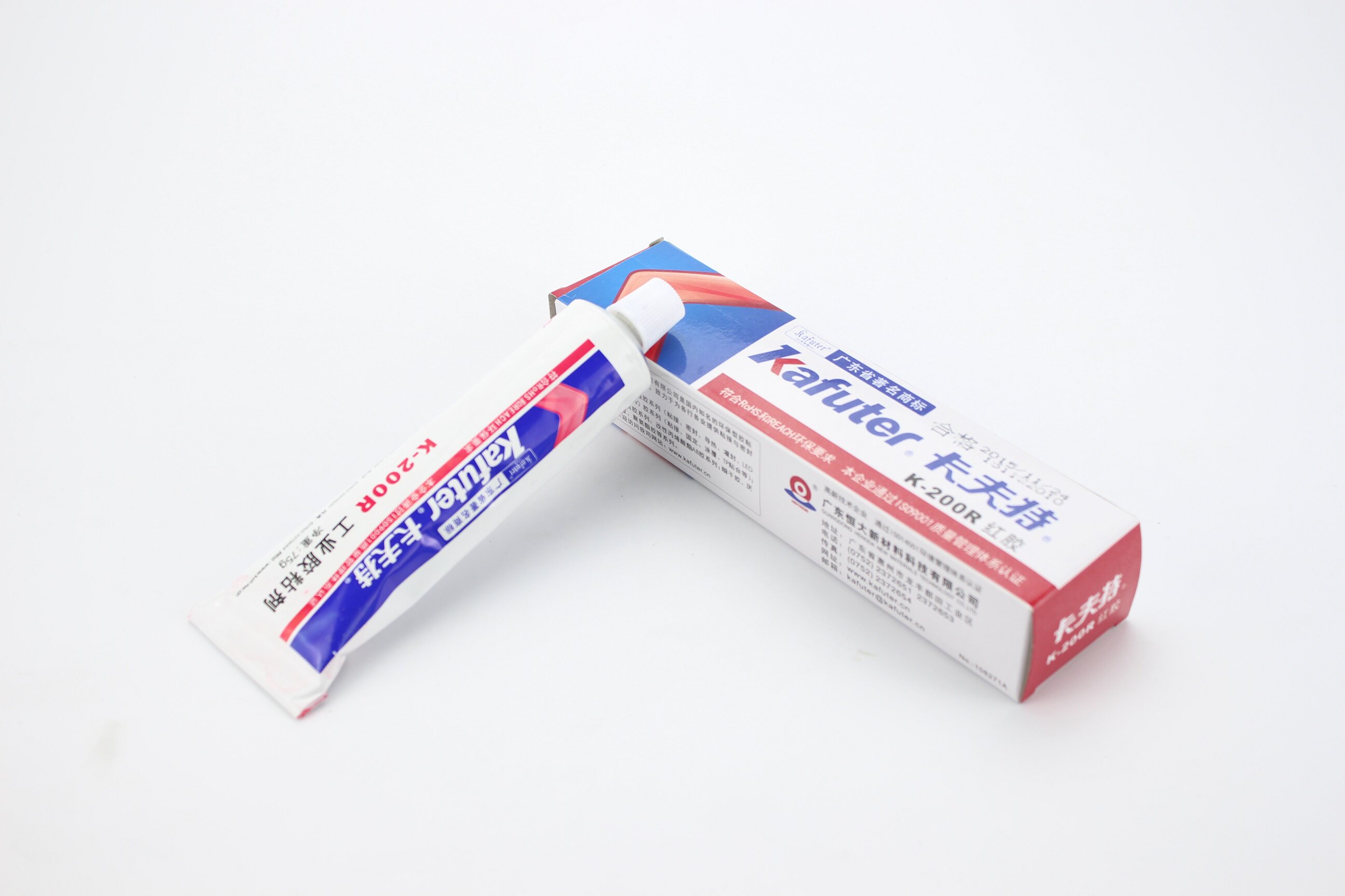 电子卡夫特k200r红胶螺丝防松定位环保密封胶75g胶水