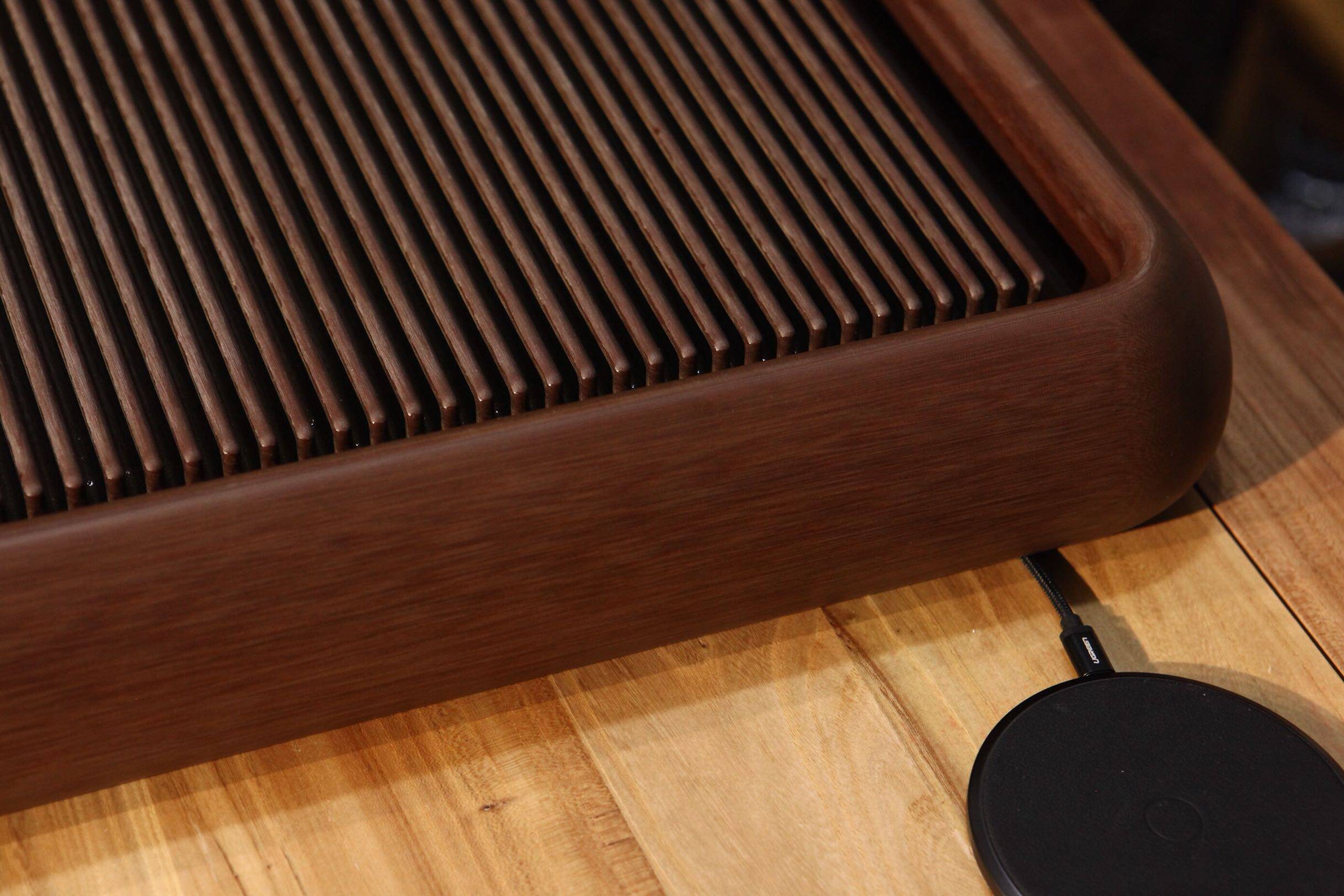 拙雅德国台湾胡桃色景舟圆电木茶盘胶木茶台发烧级茶盘