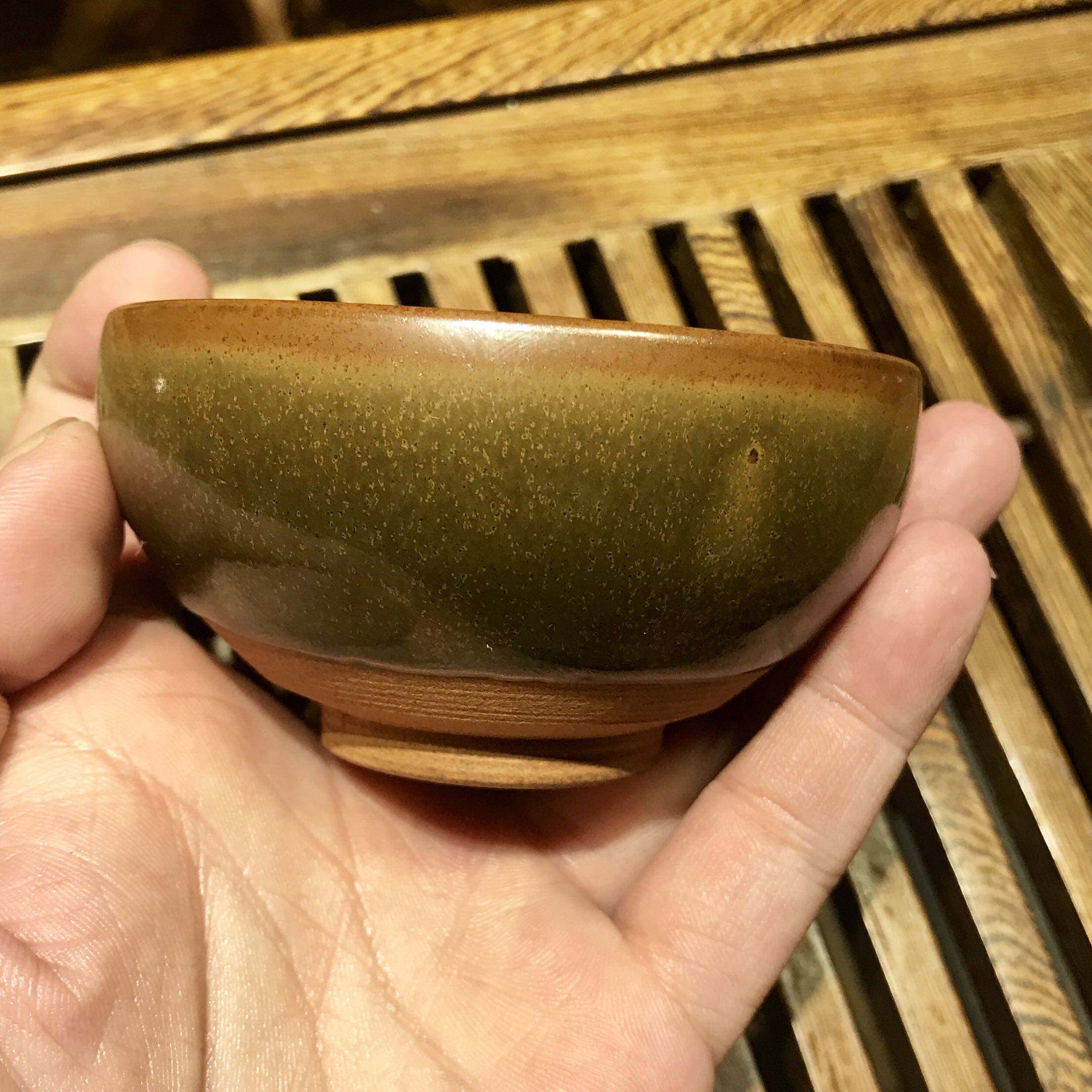 拙雅手工茶末原矿铁胎柴烧龙窑阿德祥德黄祥德茶杯