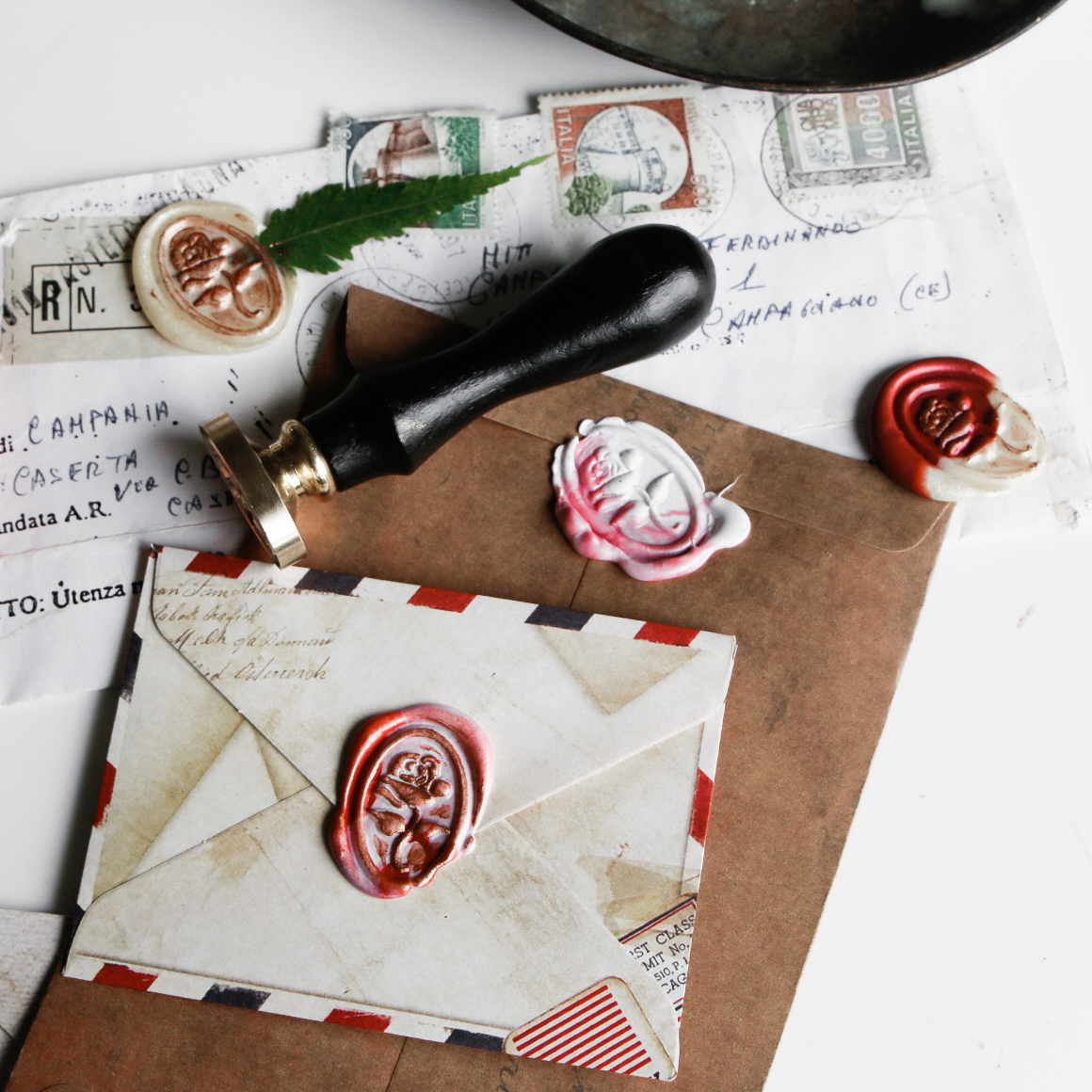 复古浮雕立体玫瑰火漆印章结婚喜字蜡封礼物信封情书封口囍章法式