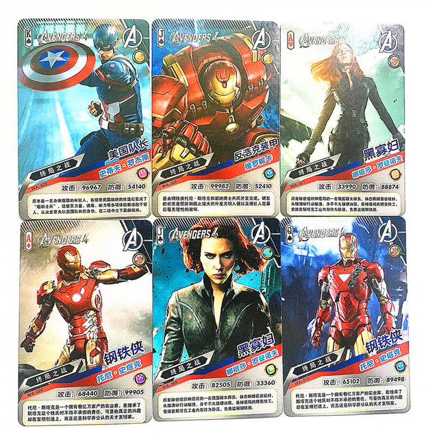 Avengers card toy anime desktop iron man game card playing card athletic card plastic round card Avengers card toy anime desktop iron man game card playing card athletic card plastic round card