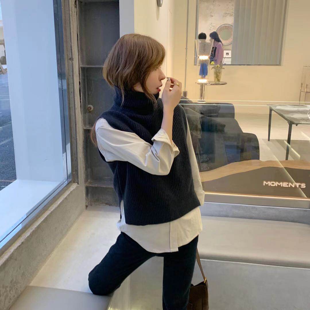 纯色磨毛加厚衬衫女秋冬款长袖叠穿百搭蓝色韩国内搭简单气质新款