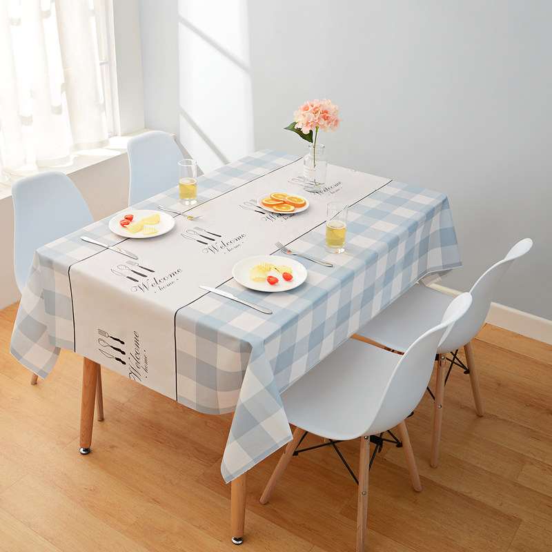北欧欧风茶几桌布家用塑料免洗台布长方形防水桌布