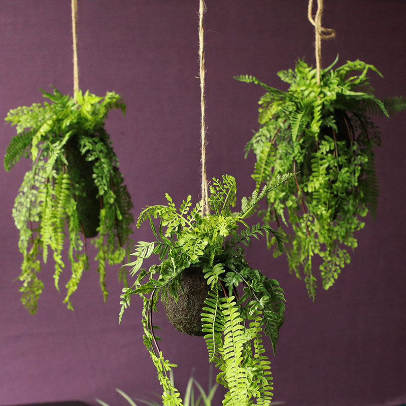 仿真蕨类植物垂吊挂件空中挂饰壁挂创意吊顶仿真花