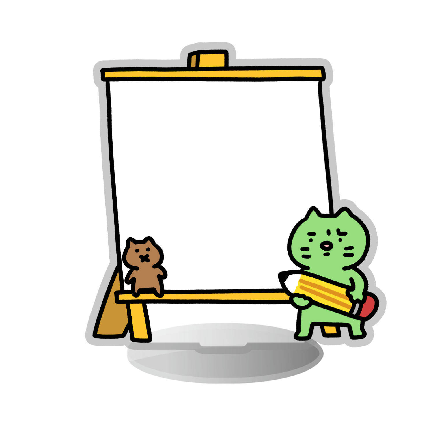 焦绿桌面立牌易可擦写备忘录实用礼物提醒办公动漫挂件