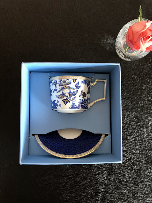 教师节礼物 现货 原装礼盒 wedgwood hibiscus 芙蓉花 骨瓷茶杯碟
