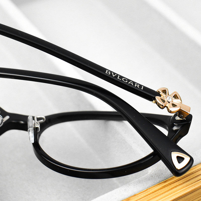 bvlgari宝格丽眼镜镜框近视可配镜片小脸镶钻气质眼镜架