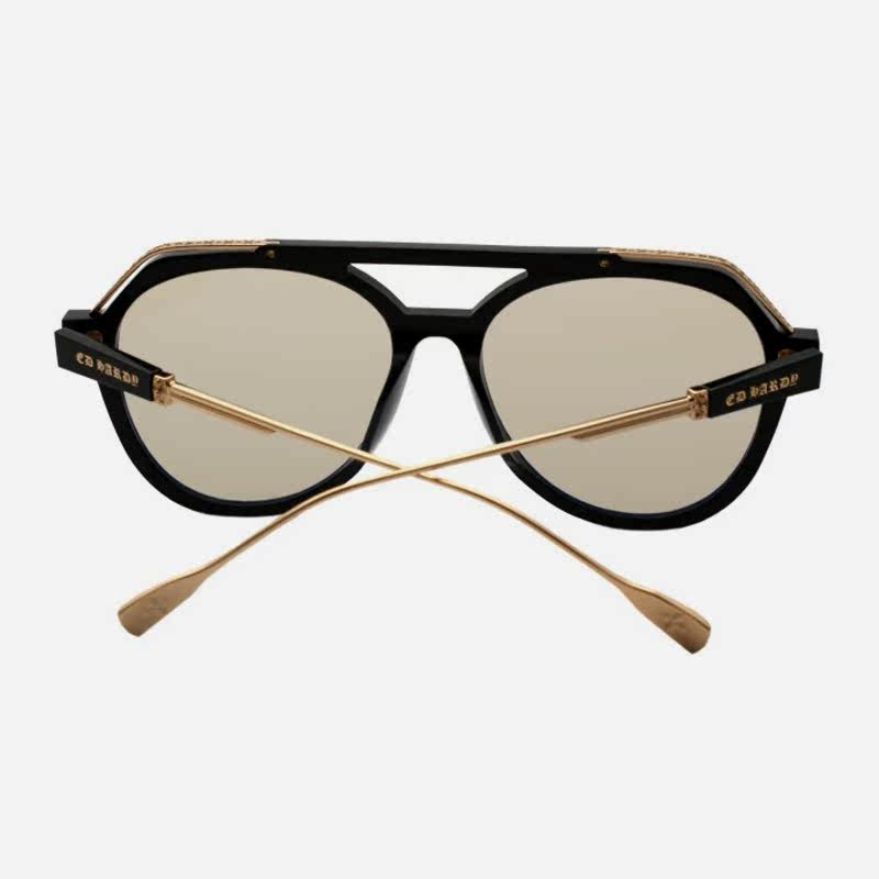 edhardy代购2019新款墨镜男潮复古嘻哈圆脸网红太阳眼镜