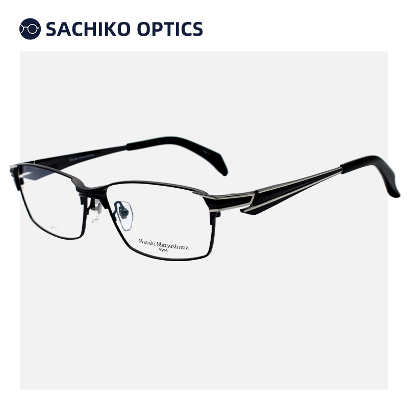 masaki松岛正树眼镜架大脸商务纯钛超轻方框眼镜眼镜架