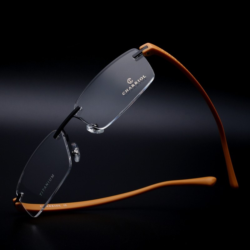 charriol夏利豪眼镜镜框近视可配商务大脸加宽时尚眼镜架