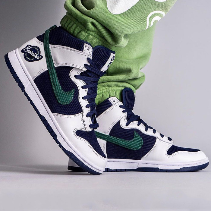 耐克nikedunkhigh海军灯芯绒牛仔滑板dh0953篮球鞋