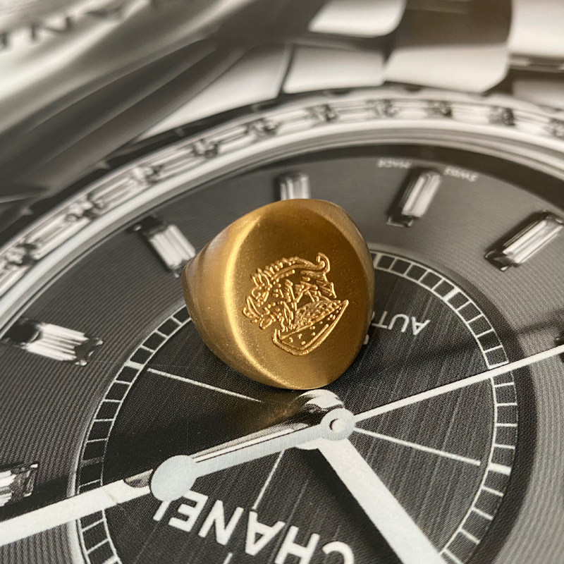 kingsman王牌特工工学院戒指24k金色钛钢欧美尾戒戒指