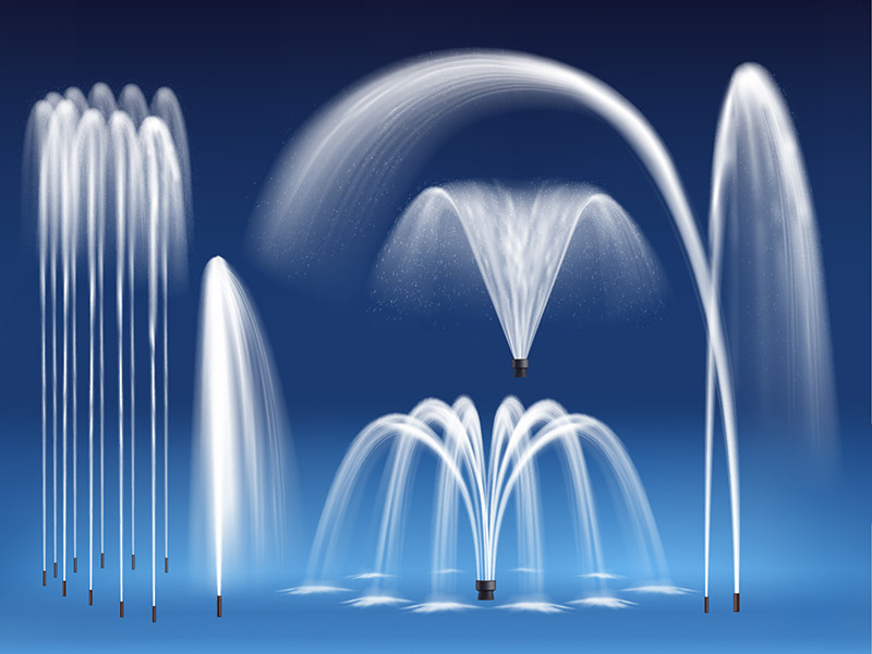 w19瀑布喷泉喷雾溪流流水河水水珠水滴水花设计素材