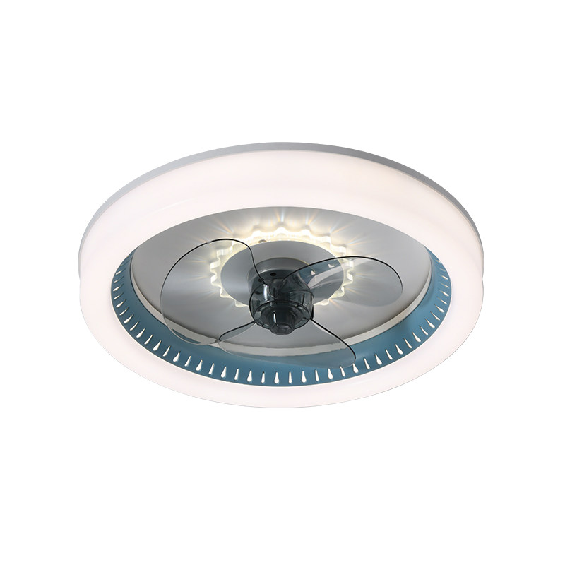 2022新款男孩女孩卧室摇头吸顶灯风扇智能简约一体吊扇