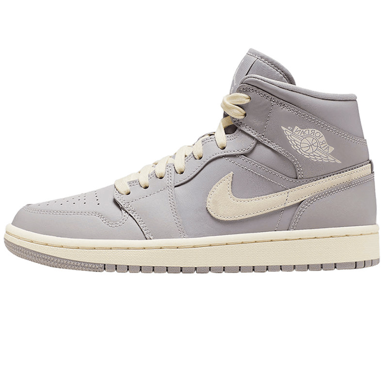 梦想体育jordanmidaj1灰白伯爵雾霾淡紫cd7240002篮球鞋