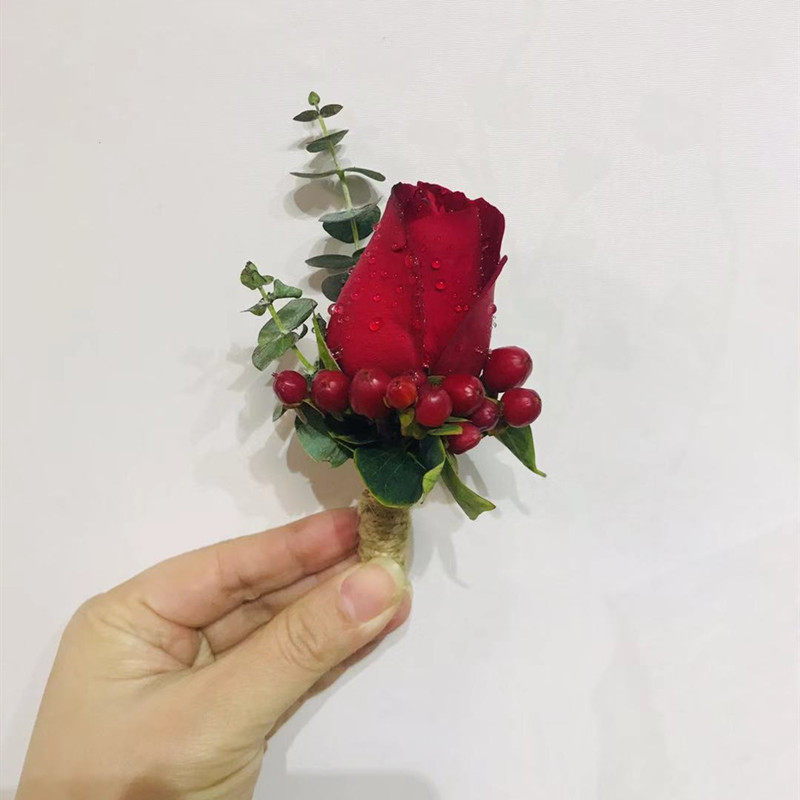 上海北京泰国康乃馨鲜花嘉宾胸花磁铁别针商务胸花