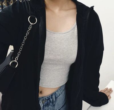 极简冷淡复古风2020新款新月百搭黑色链条腋下法棍包单肩包包女