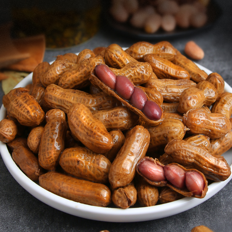 花生卤汁带壳李老头盐水水煮338g袋装五香零食花生