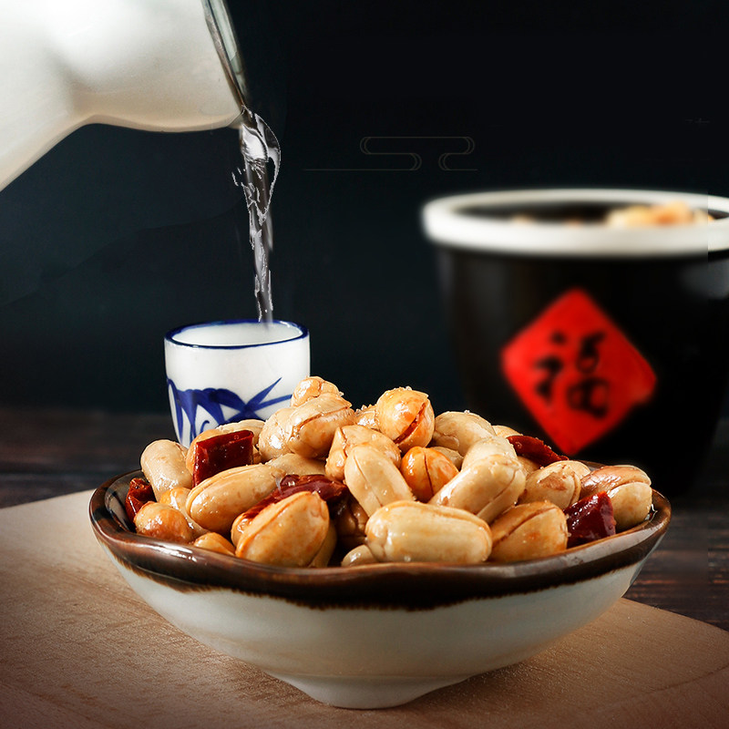 麻辣花生米辣味休闲零食熟下酒菜椒盐花生