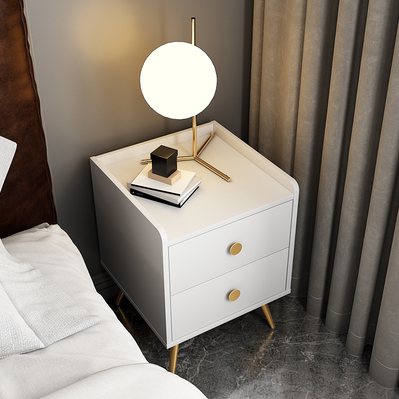 轻奢床头柜简约现代小户型ins风极简灰色北欧卧室收纳床边小柜子