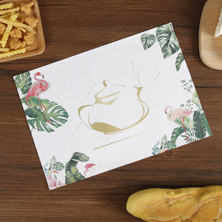 餐盘纸托盘纸一次性西餐食品面包汉堡蛋糕西点餐垫纸600张/捆定制