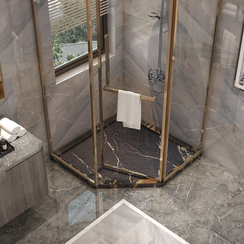 淋浴房大理大理石石防滑石脚踏板踮脚踏脚石拉槽底座淋浴房底盆